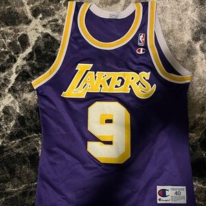 VTG 90’s Champion NBA Los Angeles Lakers Nick Van Exel Jersey